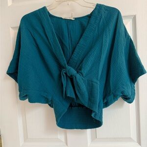 Anthropologie Teal Women's Top -XS